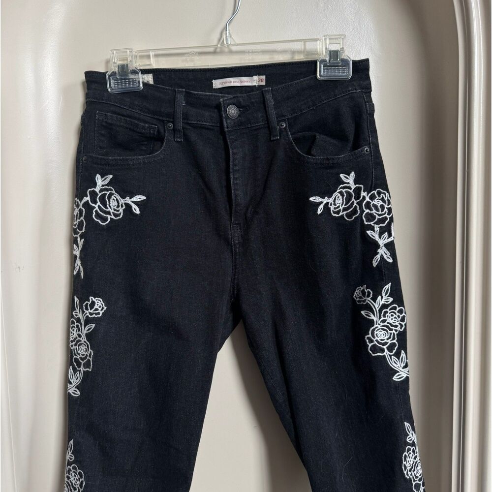 721 High Rise Embroidered Ankle Skinny Women's Jeans Size 28
